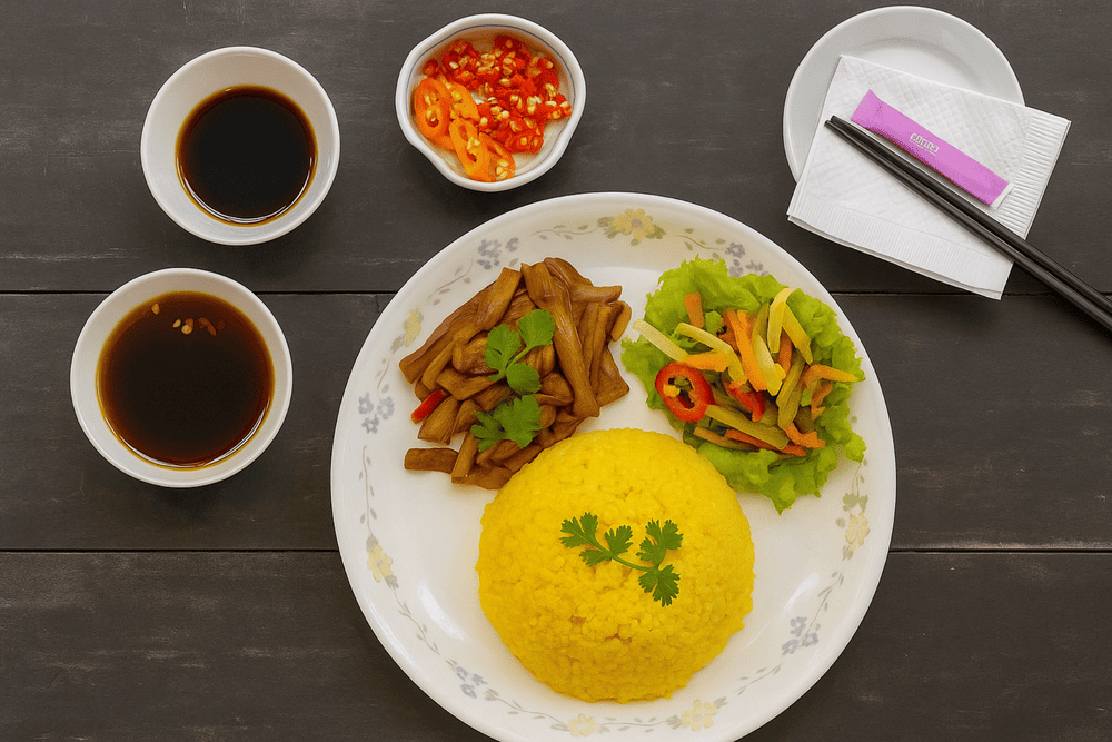 The vegan dishes are made from natural ingredients like vegetables, legumes, and seeds, featuring bold flavors and elegant presentation